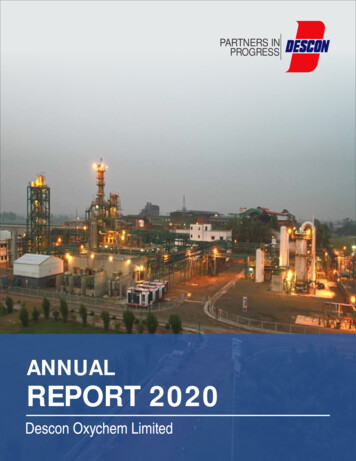 Annual Report 2020 Finall - Descon