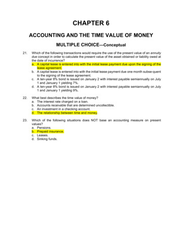 ACCOUNTING AND THE TIME VALUE OF MONEY - Weebly