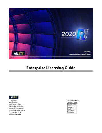 ANSYS, Inc. Enterprise Licensing Guide