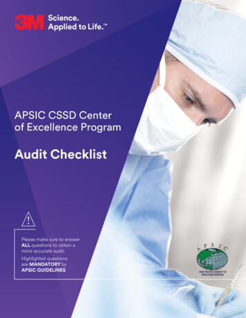 Audit Checklist - APSIC