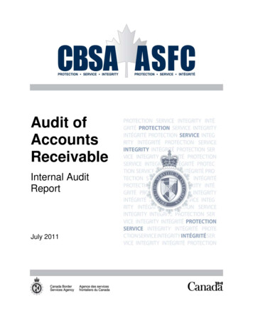 Audit Of Accounts Receivable - Cbsa-asfc.gc.ca