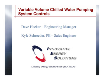 Variable Volume Chilled Water Pumping System Controls