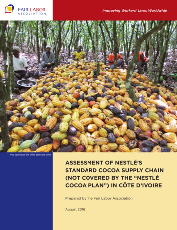 ASSESSMENT OF NESTLÉ’S STANDARD COCOA SUPPLY CHAIN 