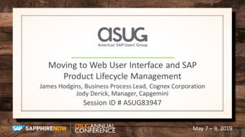 Moving To Web User Interface And SAP Product Lifecycle .