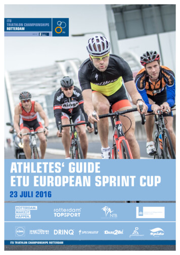 ATHLETES‘ GUIDE ETU EUROPEAN SPRINT CUP - Triathlon 