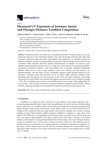 Article Measured UV Exposures Of Ironman, Sprint And .