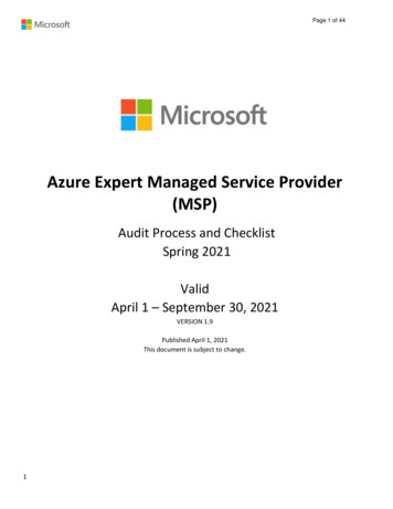 Azure Expert Managed Service Provider (MSP)