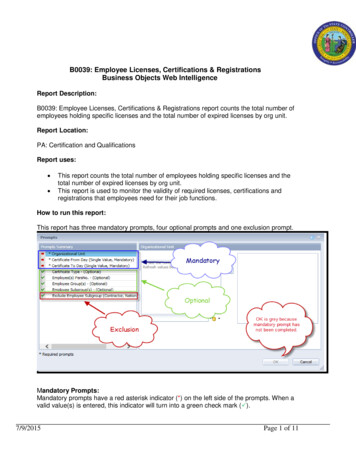 B0039: Employee Licenses, Certifications & Registrations .