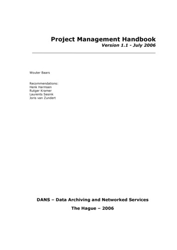 Project Management Handbook - Textbook Equity