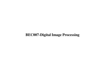 Digital Image Processing - Bharath Institute Of Higher .