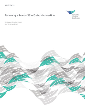 Becoming A Leader Who Fosters Innovation - CCL