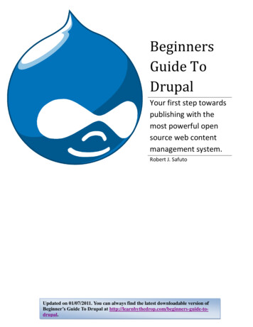 Beginners Guide To Drupal - UFBA