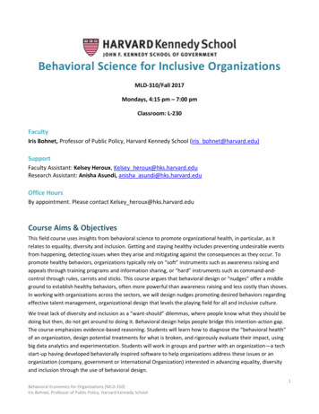 Behavioral Science For Inclusive Organizations