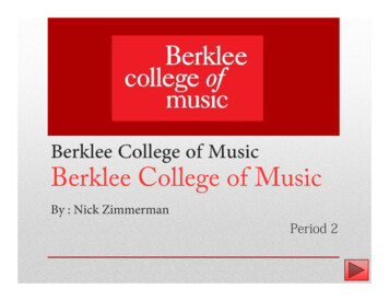 Berklee College Of Music - Ohsmedia.weebly 