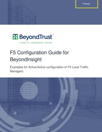 F5 Configuration Guide For BeyondInsight
