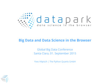 Big Data And Data Science In The Browser - Datapark.io