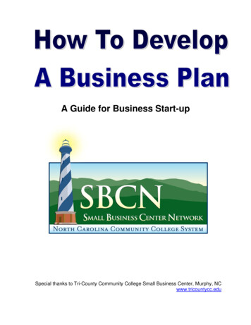 Business Plan For A Startup Business