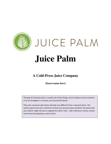 Juice Palm - Sam M. Walton College Of Business