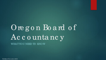 Oregon Board Of Accountancy - Orcpa 
