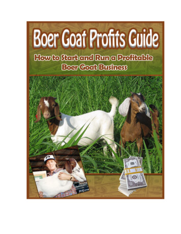 Special Note From Marc MacDonald, Owner Of Boer Goat .