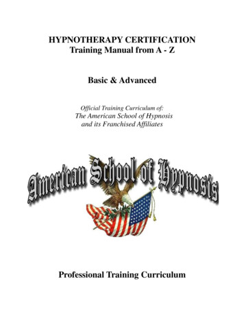 HYPNOTHERAPY CERTIFICATION Training . - LEARN HYPNOSIS 