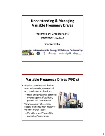 Variable Frequency Drives (VFD’s)