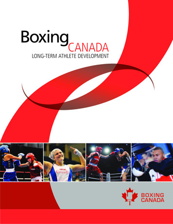 LONG-TERM ATHLETE DEVELOPMENT - Boxing Ontario