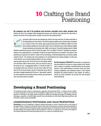 10 Crafting The Brand Positioning