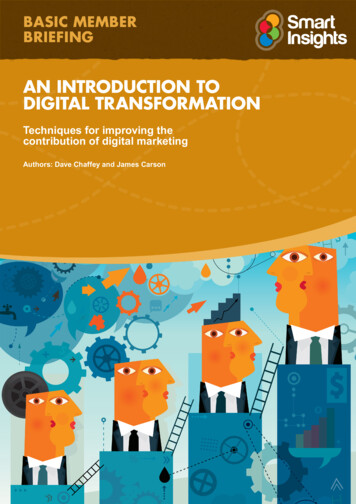 AN INTRODUCTION TO DIGITAL TRANSFORMATION