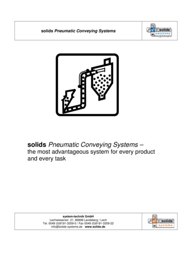 Brochure Pneumatic Conveying Systems - Solids