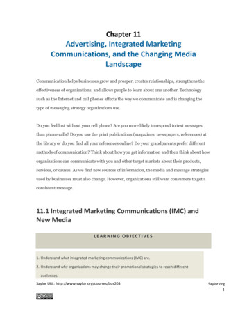 Advertising, Integrated Marketing Communications, And The .