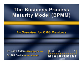 The Business Process Maturity Model (BPMM)