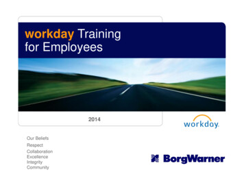 Workday Training For Employees - Borgwarner 