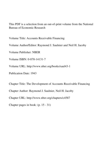 The Development Of Accounts Receivable Financing