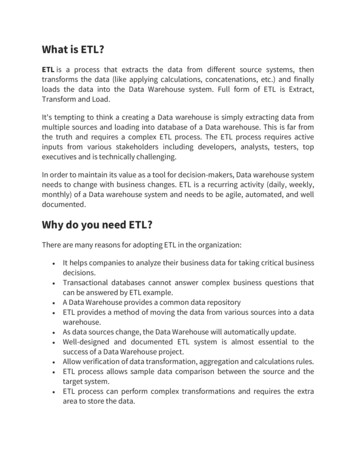 What Is ETL?