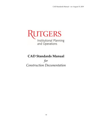 CAD Standards Manual 2019 - Rutgers University