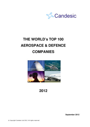 THE WORLD’s TOP 100 AEROSPACE & DEFENCE COMPANIES