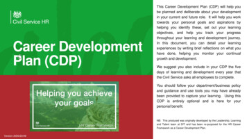 Career Development Plan (CDP) - GOV.UK