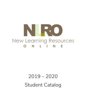 2019 2020 Student Catalog - Newlearningresourcesonline 