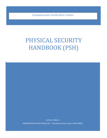 Physical Security Handbook (PSH)