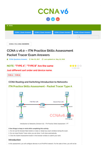 CCNA 1 V6.0 - ITN Practice Skills Assessment Packet Tracer .