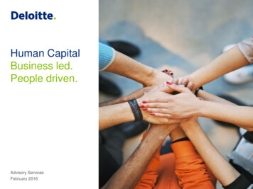 Human Capital Business Led. People Driven.