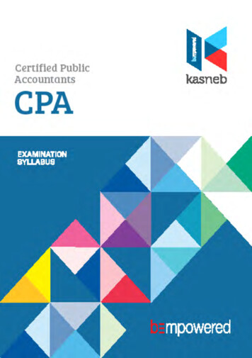 SUMMARY OF THE CERTIFIED PUBLIC ACCOUNTANTS (CPA) EXAMINATION