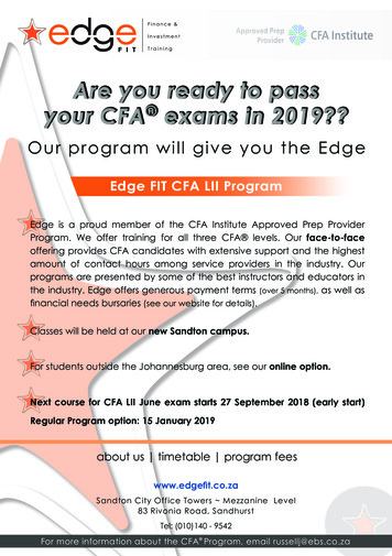Edge FIT CFA LII Program