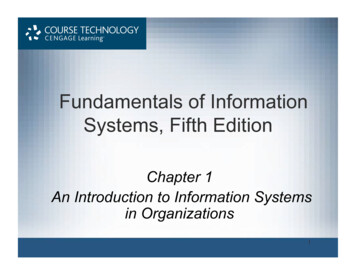 Fundamentals Of Information Systems, Fifth Edition