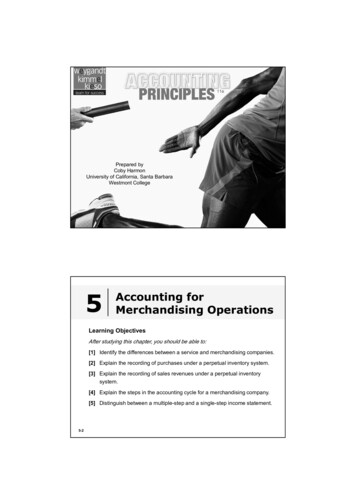 5 Accounting For Merchandising Operations