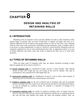 DESIGN AND ANALYSIS OF RETAINING WALLS