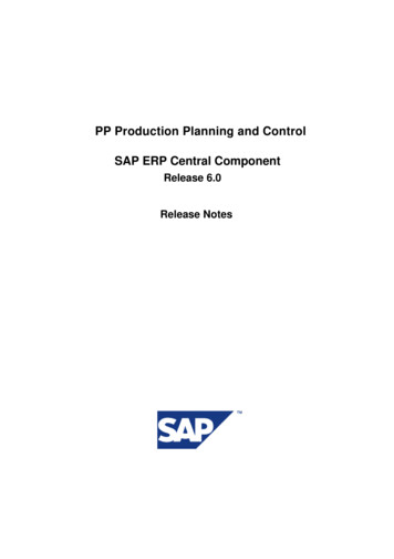 PP Production Planning And Control - SAP Help Portal