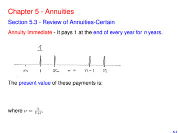 Chapter 5 - Annuities