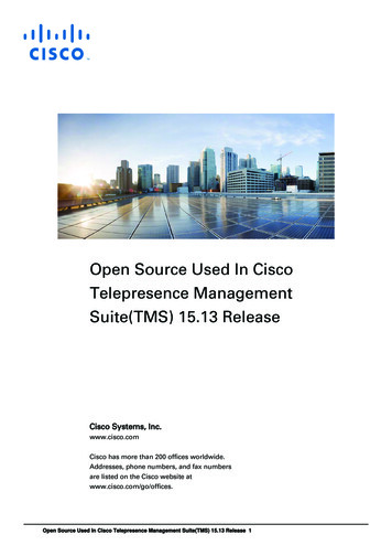 Open Source Used In Cisco Telepresence Management Suite .